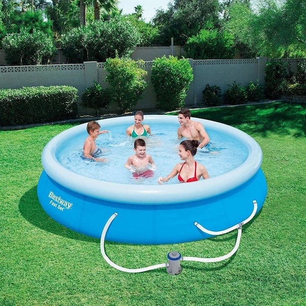 10 Ft X 30 Inch Outdoor Pool Blow Up Pool Easy Set Pool Set with Air Pump,Round Inflatable Pool for Adults and Kids for Backyard Swimming Pools Above Ground Pool 