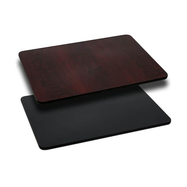Carnegy Avenue Glenbrook 30 in.  x 42 in.  Black or Mahogany Reversible Laminate Rectangle Table Top