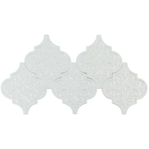Vintage Florid Lantern Light Blue 6-1/4 in. x 7-1/4 in. x 10 mm Ceramic Wall Mosaic Tile (30 pieces 4.84 sq. ft. / Case)