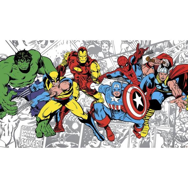 RoomMates 72 in. x 126 in. Marvel Classics Character Ultra-Strippable Wall Mural