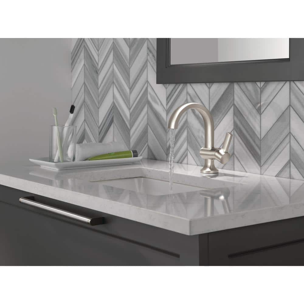 Albion Brushed Nickel Single Handle Bathroom Faucet