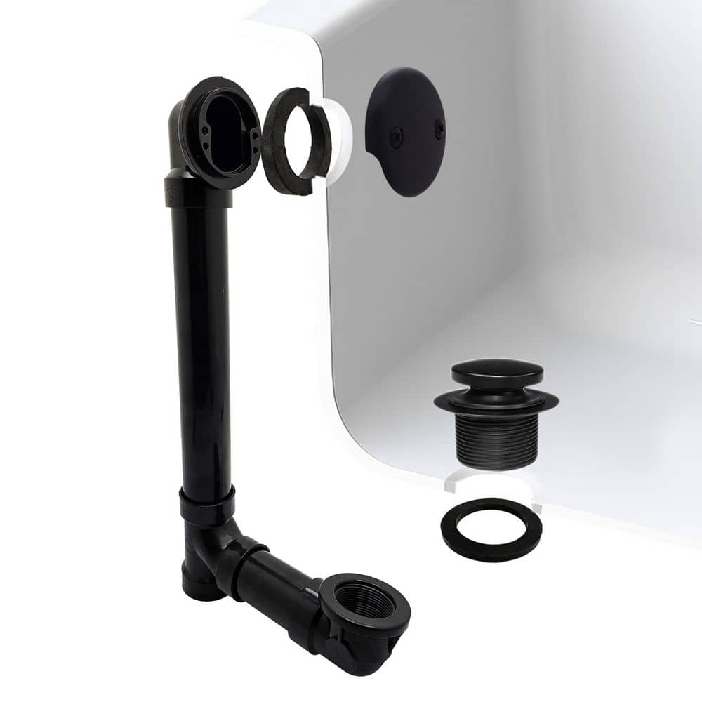 1-1/2 in. Tip Toe Schedule 40 ABS Bath Waste with Two-Hole Elbow in Matte Black price history on PriceWatchPro