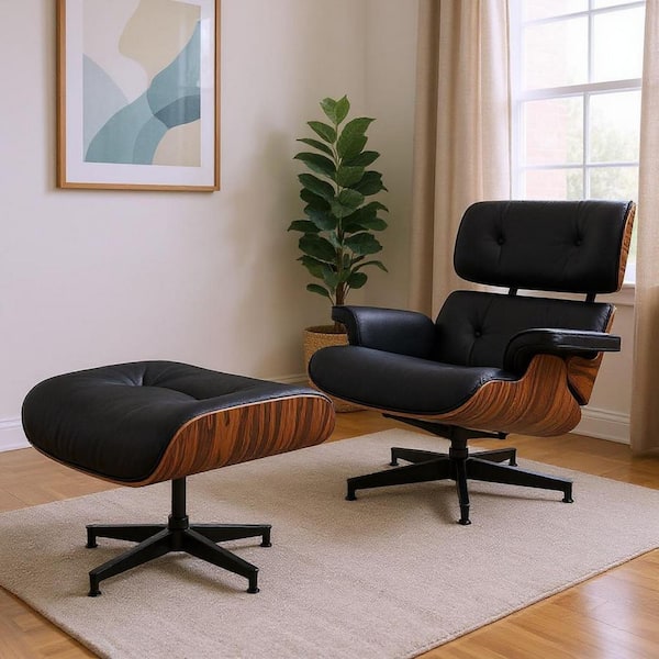 Leather Wood Club Chair