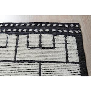 Ivory 8 ft. x 10 ft. 5 in. Hand-Knotted Wool Moroccan Berber Moroccan Area Rug