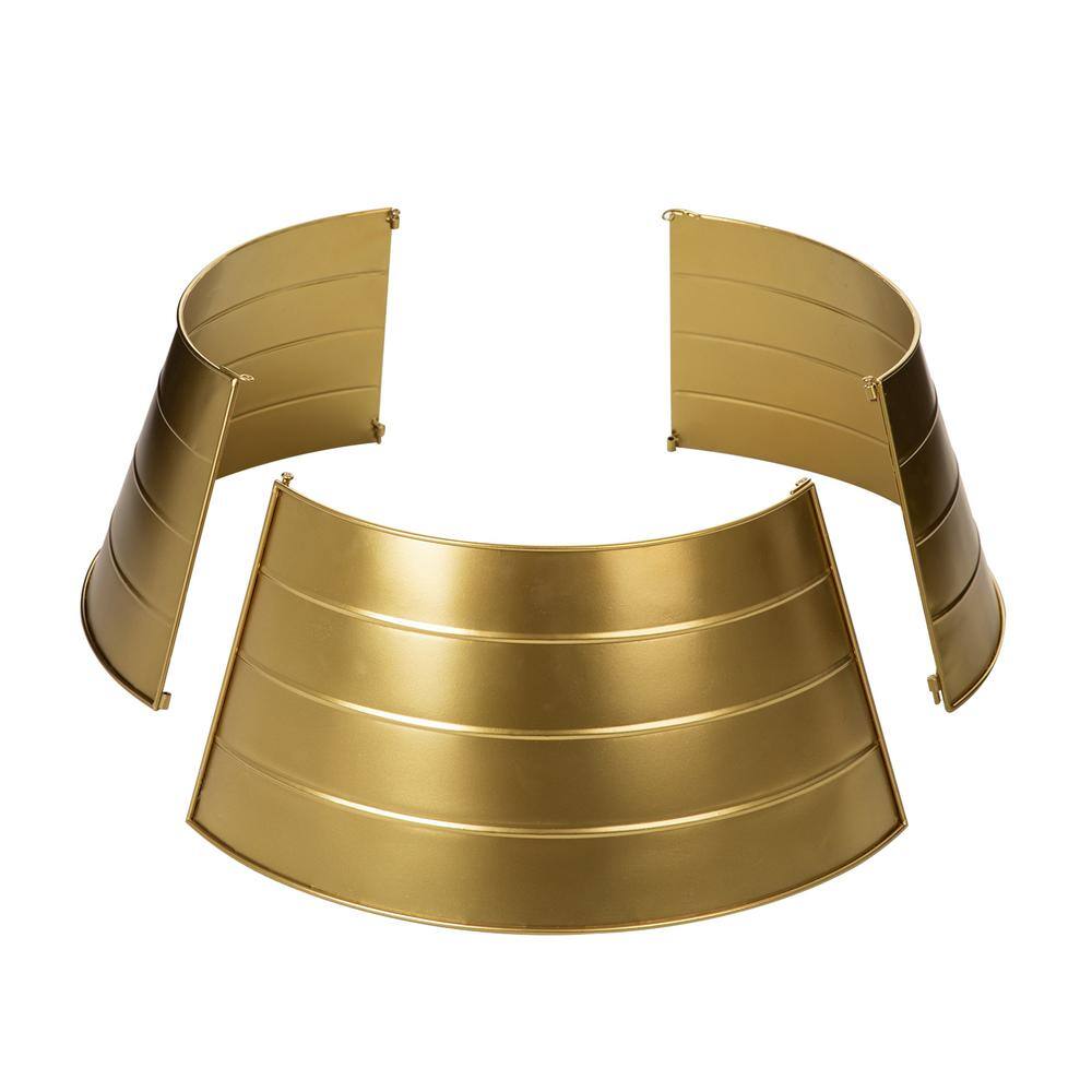 22 in. Gold Metal Christmas Tree Collar