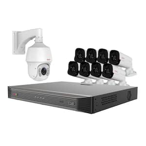 Ultra Commercial Grade 16-CH 4K 3TB Smart NVR Video Surveillance System with 8 4MP Bullet and 22x PTZ Cameras