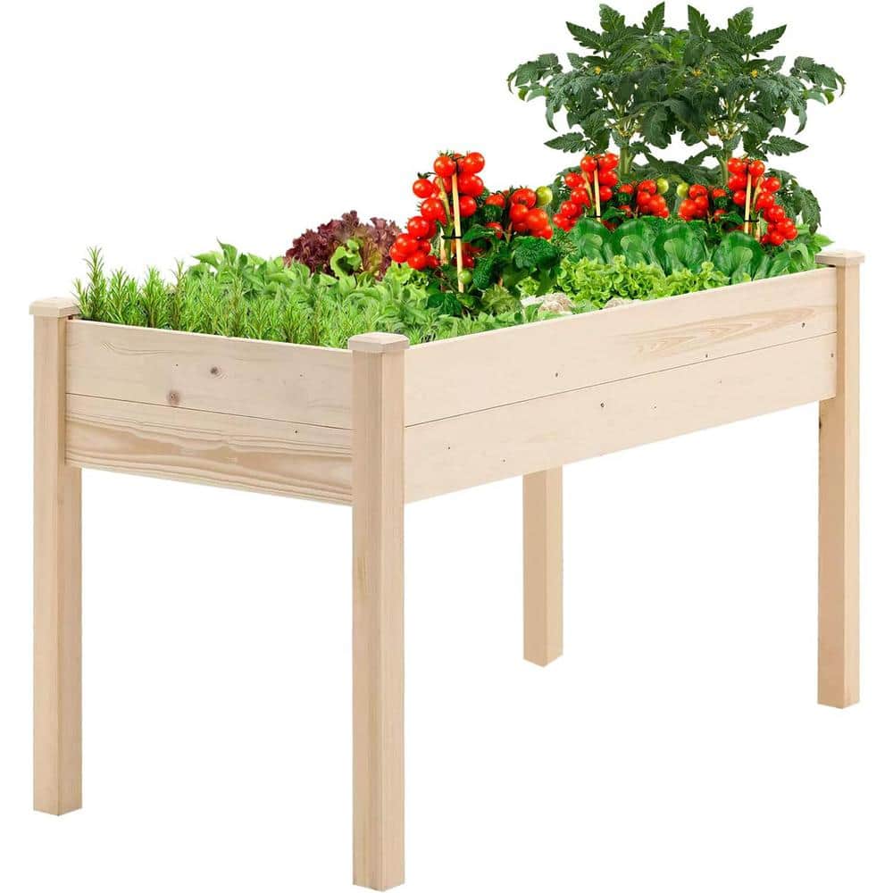 Suncrown 4 ft. Wood Raised Garden Bed HD-G05001BW - The Home Depot