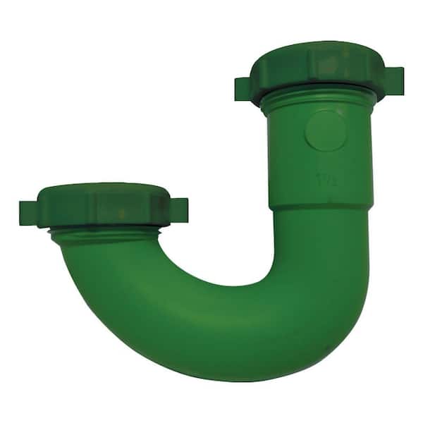 KEENEY 1-1/2 in. x 1-1/2 in. Rubber Squeeze Clean J-Bend with 1/4 Reduction Washer
