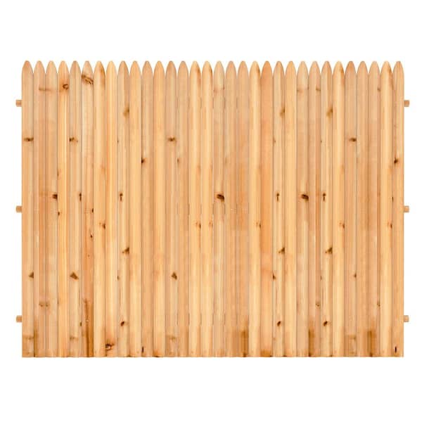 ProWood 6 ft. x 8 ft. Cedar Doweled Pro Stockade Fence Panel
