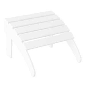 District White Plastic Outdoor Adirondack Chair Folding Ottoman