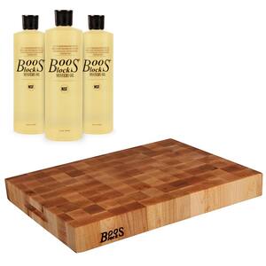 Wood Block Reversible Chopping Block Bundle with Mystery Oil (3-Pack)