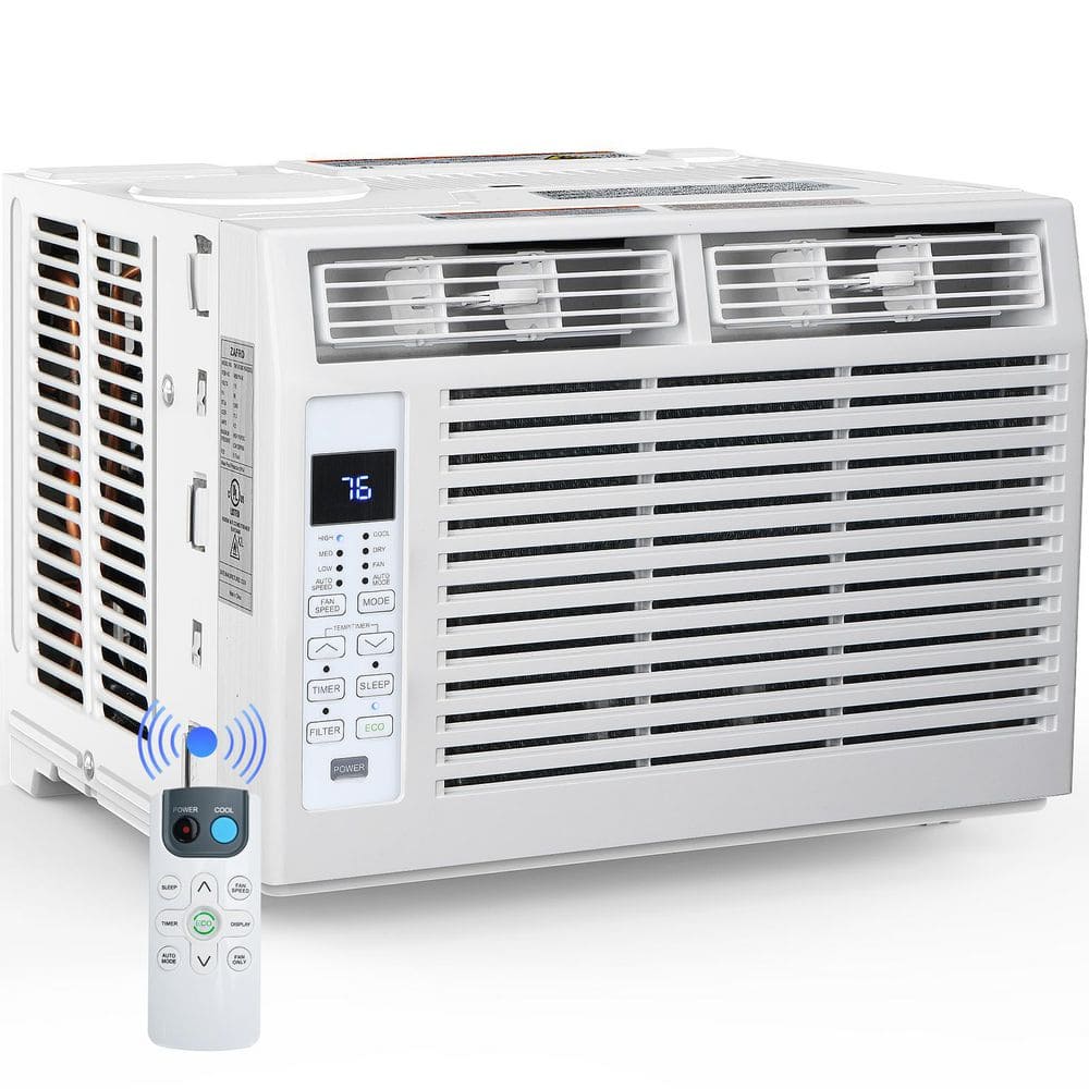 COWSAR 4,500 (DOE) BTU 115-Volt Window Air Conditioner for 250 sq. ft ...