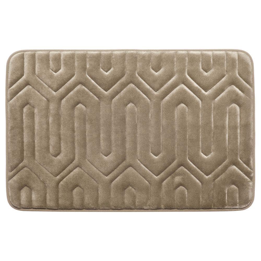 Thea Linen 20 in. x 32 in. Memory Foam Bath Mat