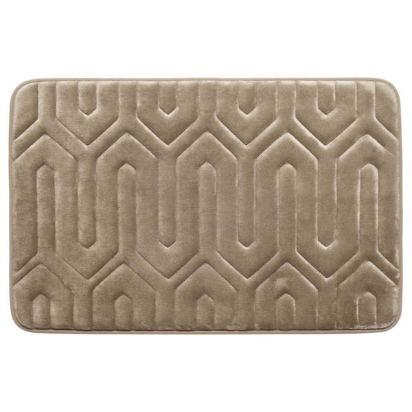 BounceComfort Thea Linen 20 in. x 32 in. Memory Foam Bath Mat