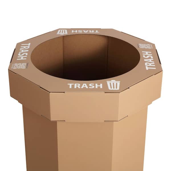 happimess Fleur 25-gal. Plain Brown Corrugated Cardboard