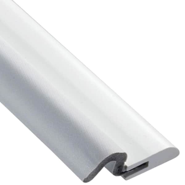 Simply Conserve Windjammer Foam 1-3/8 in. x 84 in. White PVC Door Weatherstrip with Premium Foam & Nail-Up, Pack of 12