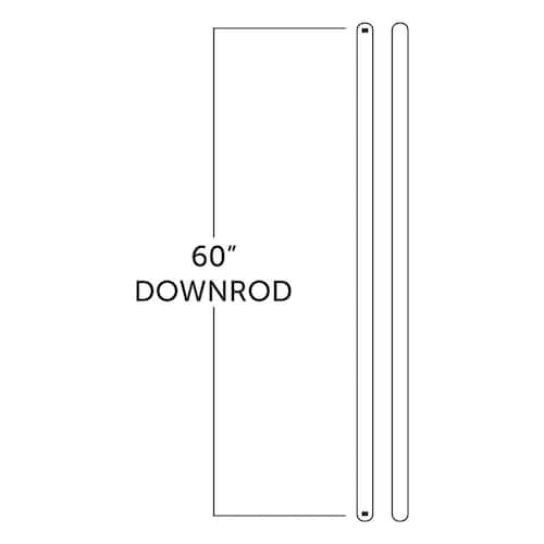 60 in. Original Black Double Threaded Extension Downrod for 14 ft. ceilings Ceiling Fan Parts