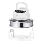 1300-Watt White Digital Countertop Convection Oven with Built-in Timer Extender Ring and 6-Pre-Programmed Settings