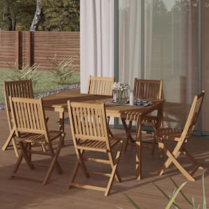 Prague 7-Piece Teak Patio Dining Set