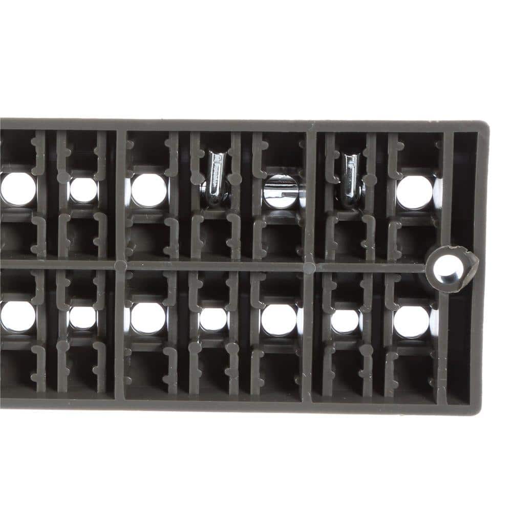 Gray Resin Peg Strip Kit with 10 Metal Hooks