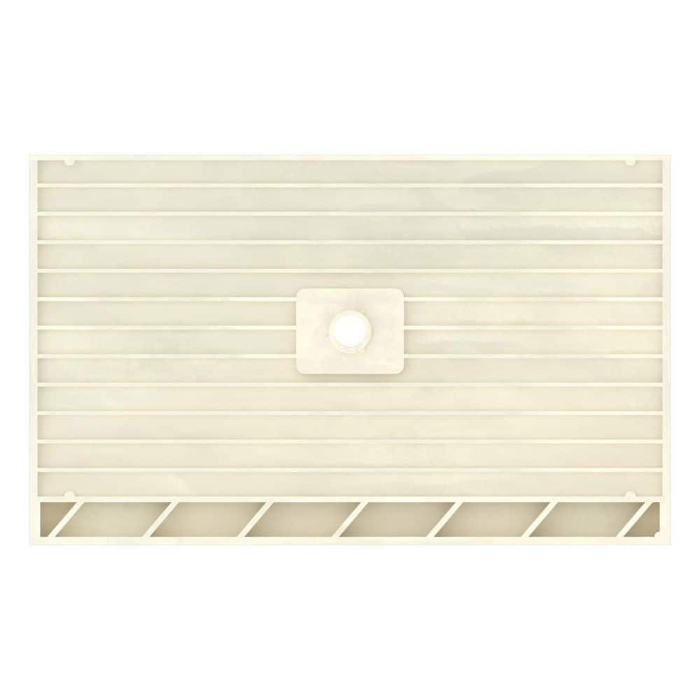 Brushed Nickel 60" x 34" Rectangular Shower Pan Base