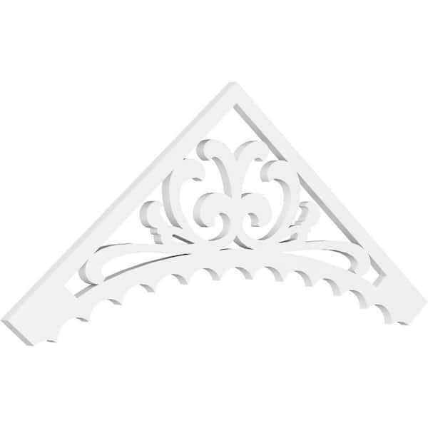 Ekena Millwork Genova 1 in. D x 22-1/2 in. W x 60 in. L Signature Urethane Gable Pediment