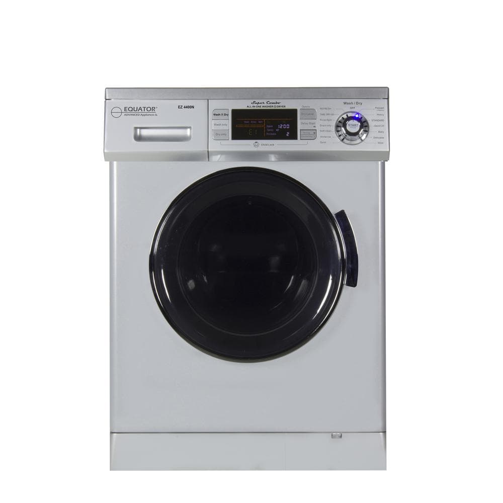 Equator 1.57 cu. ft. 110V All-in-One Washer and Dryer Combo in Silver with 2 Boxes of HE Detergent