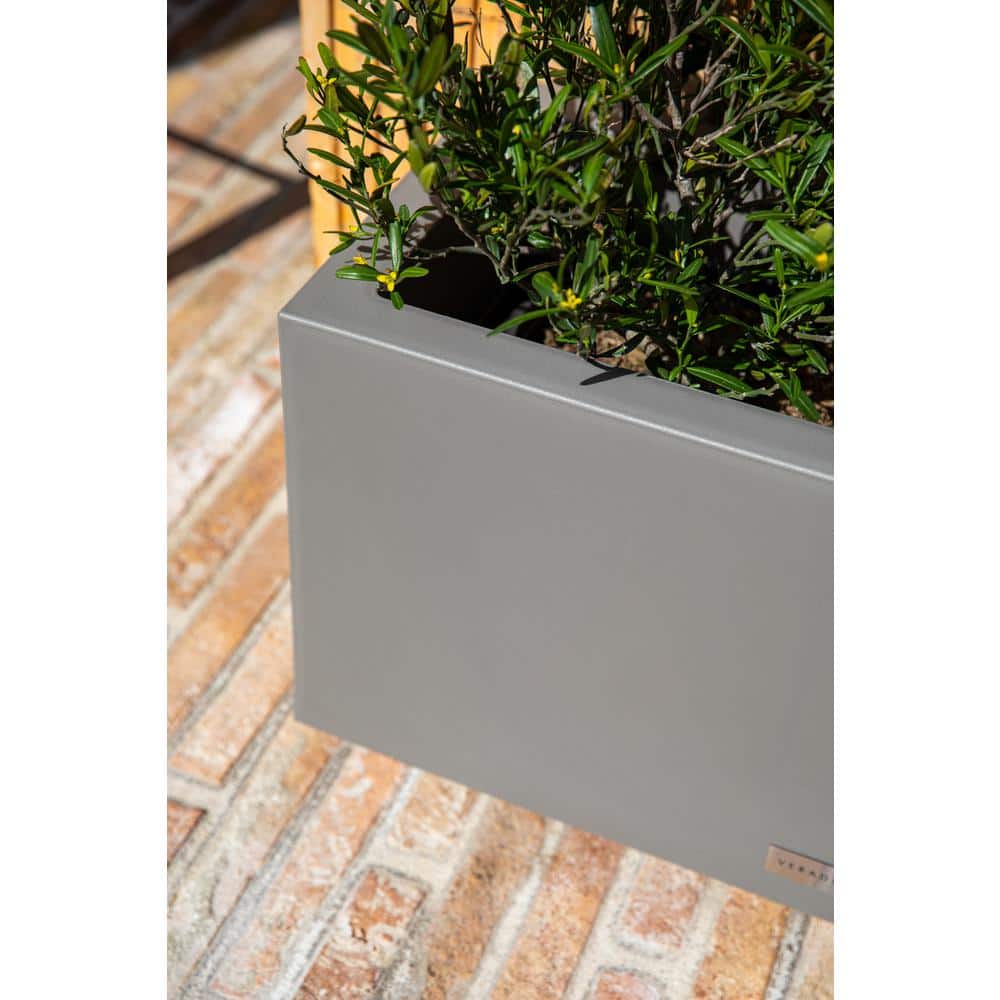 Gray 25" Recycled Plastic Long Box Planter