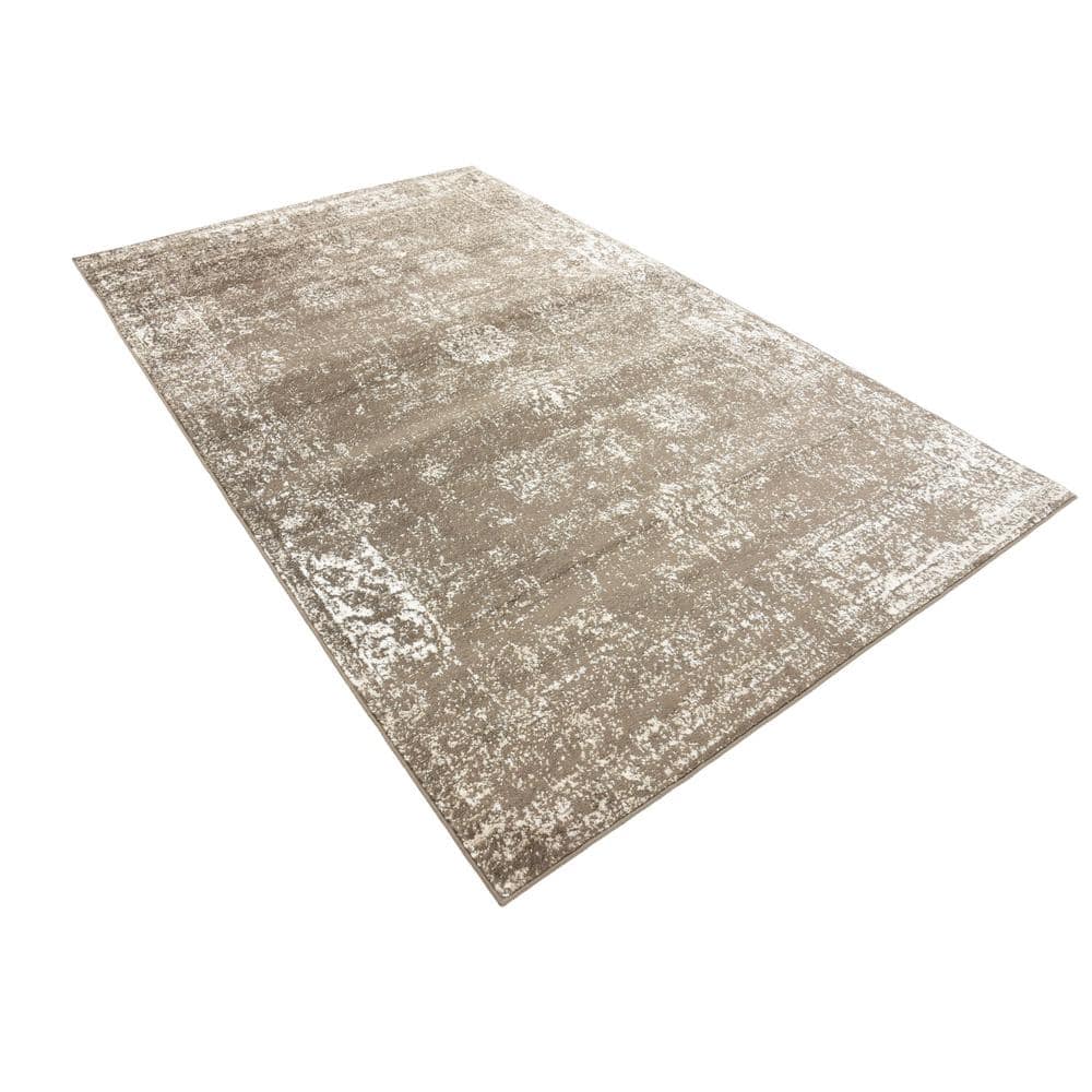 Casino Sofia Brown Rectangular Indoor Easy-Care Rug 5'3" x 8'