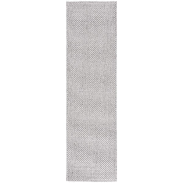 SAFAVIEH Sisal All-Weather Light Gray 2 ft. x 8 ft. Solid Woven Indoor/Outdoor Runner Rug