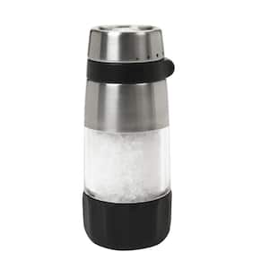 Salt Grinder Easy to Adjust Setting and Non Corrosive Ceramic with 4.76 Oz Capacity in Stainless Steel with Acrylic Body