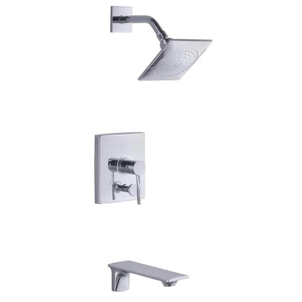 KOHLER Stance Rite-Temp 1-Handle Tub and Shower Faucet Trim Kit in Polished Chrome (Valve Not Included)