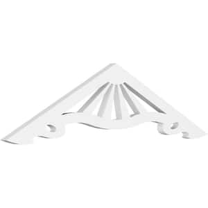 1 in. x 36 in. x 9 in. (6/12) Pitch Marshall Gable Pediment Architectural Grade PVC Moulding