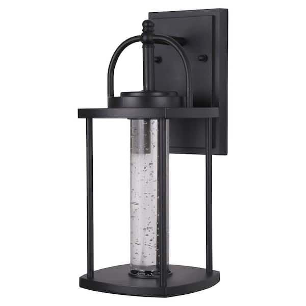 Sunlite 14 in. Black Outdoor Hardwired Coach Sconce with Selectable CCT Integrated LED