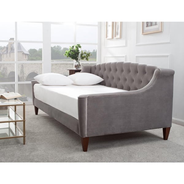 Jennifer Taylor Lucy 84 In Opal Gray, Twin Sofa Bed Frame