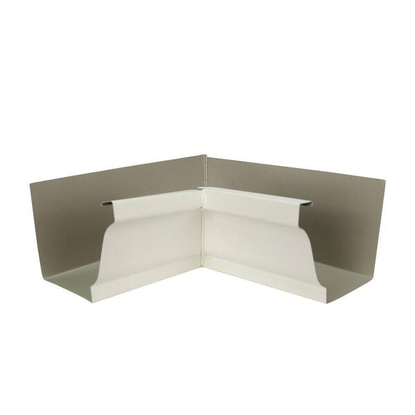 Amerimax Home Products Discontinued 6 in. Bone Linen Aluminum K Style Inside Gutter Miter