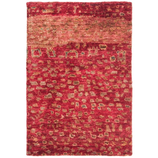 Tangier 4 ft. x 6 ft. Red/Multi Abstract Area Rug