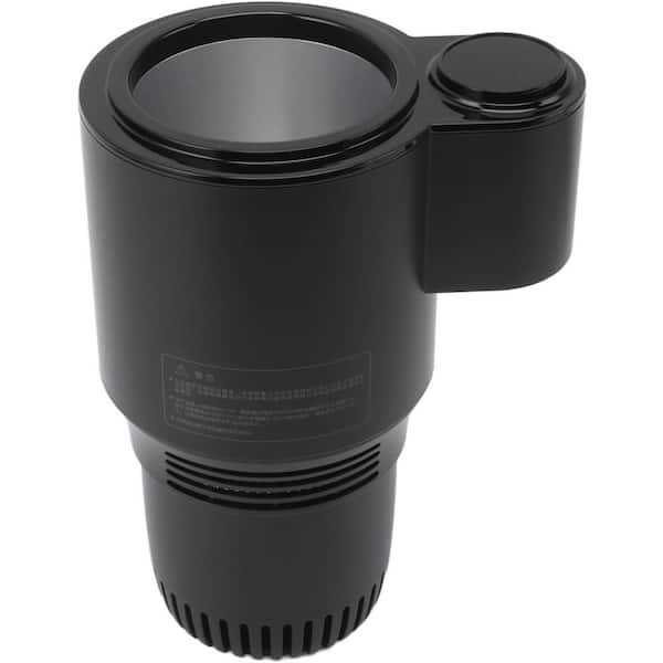 2-in-1 Smart Car Cup Holder with Over Current, Over Voltage and Over Temperature in Black