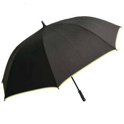 Black with Green Large Auto-Open Trim Umbrella