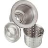 3.5 in. Kitchen Sink Drain with Deep Strainer Basket and Brass Tailpiece