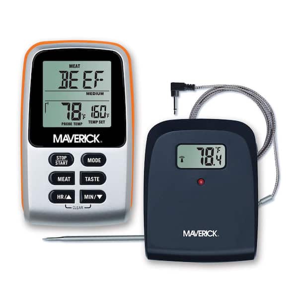 Silver/Black Wireless Remote Cooking Thermometer