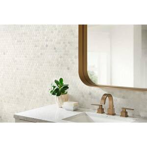 Greecian White Mini 1 in. Hexagon 11.61 in. x 11.81 in. Polished Marble Floor and Wall Tile (0.95 sq. ft./Each)