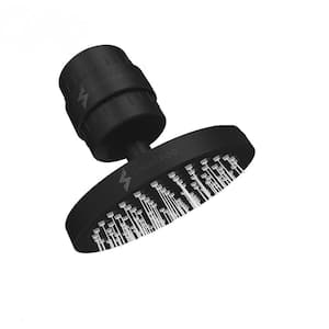 6 in. Round 23-Stage Shower Filter Head with Water Filter Cartridge Reduces Chlorine High Pressure in Matte Black