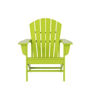 Mason Lime HDPE Plastic Outdoor Adirondack Chair (Set of 2)