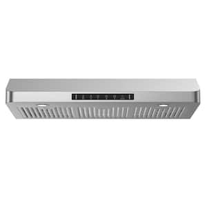 36 in. 900 CFM Ducted Under Cabinet Range Hood in Stainless Steel with 3 -Way Venting and Removable LED