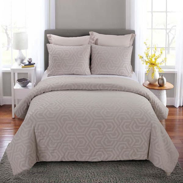 Seville 3-Piece Blush Cotton King Comforter Set