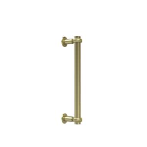 Contemporary 12 in. Back to Back Shower Door Pull with Twisted Accent in Satin Brass