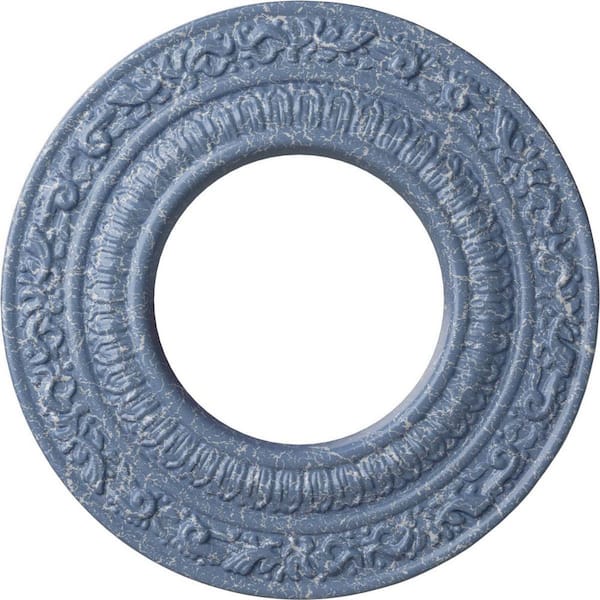 Ekena Millwork 1/2 in. x 8-1/8 in. x 8-1/8 in. Polyurethane Andrea Ceiling Medallion, Americana Crackle