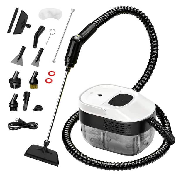 Pressurized Corded Steam Cleaner with 15-Piece Kit, 15s Fast Heat-Up, 3-Level Control for Tile, Grout, Kitchen, Bathroom