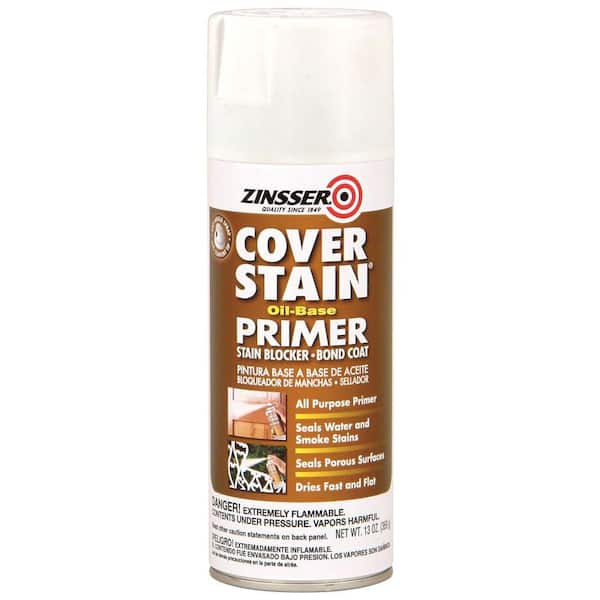 Zinsser Cover Stain 13 oz. White Oil-Based Interior/Exterior Primer and Sealer Spray